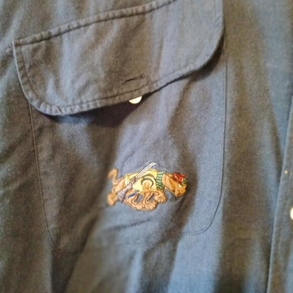 JC DE CASTELBAJAC - Embroidered blue shirt - Sz M - Picture 3 of 8